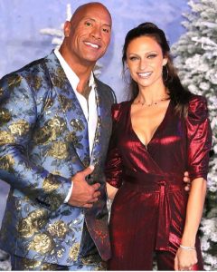 Lauren Hashian and Dwayne Johnson